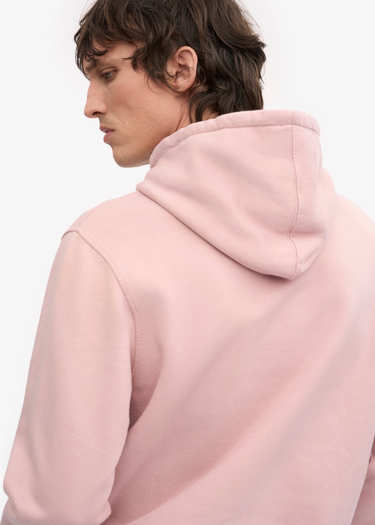 Sweat à capuche en coton bio | rose 'Faded pink'