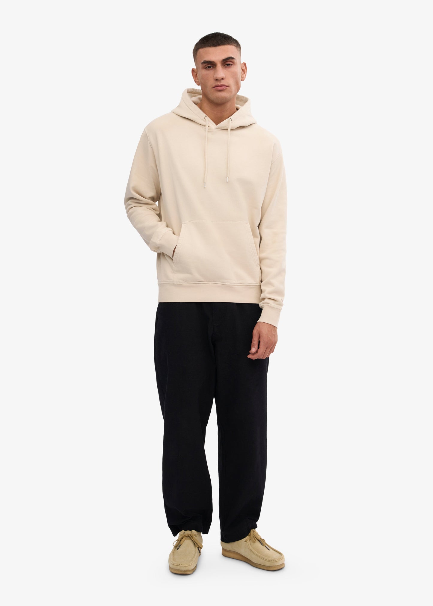 Sweat à capuche en coton bio | écru "Ivory White"