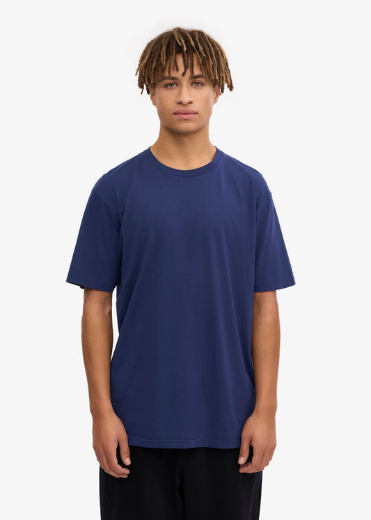 T-shirt uni en coton biologique | bleu "classic organic tee - marine blue"