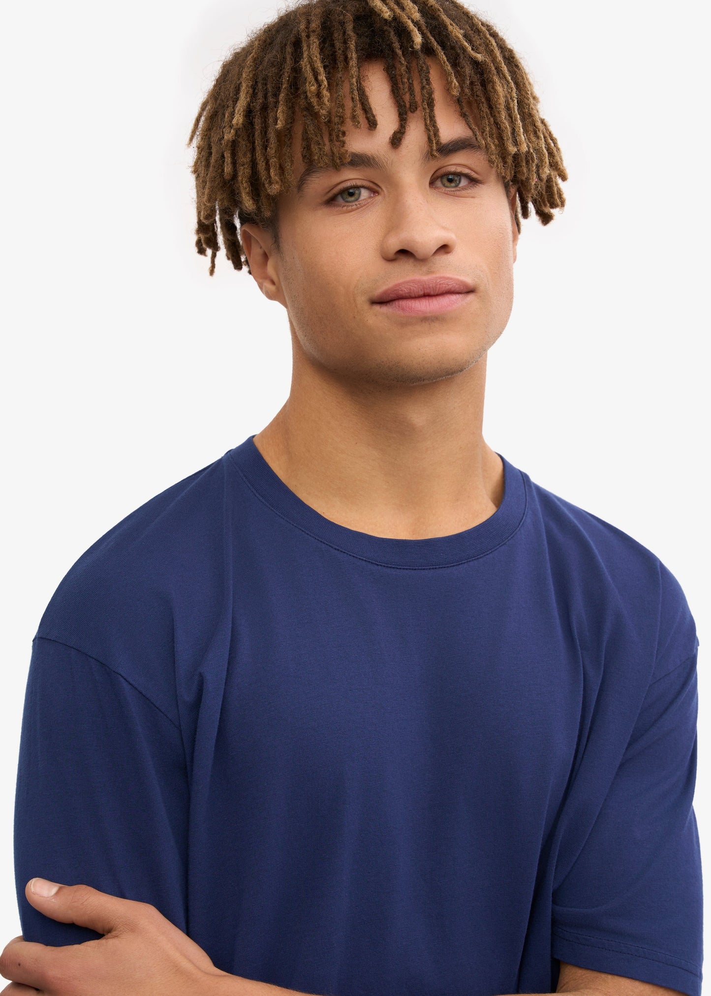 T-shirt uni en coton biologique | bleu "classic organic tee - marine blue"