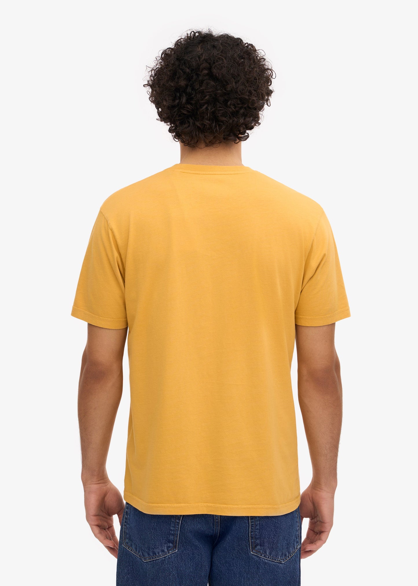 T-shirt jaune moutarde en coton bio - Burned Yellow
