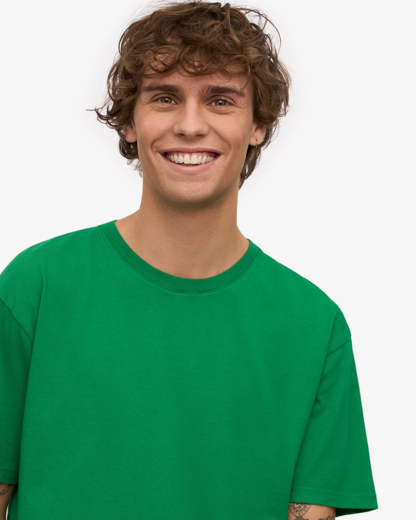 T-shirt manches courtes en coton bio | vert "kelly green"