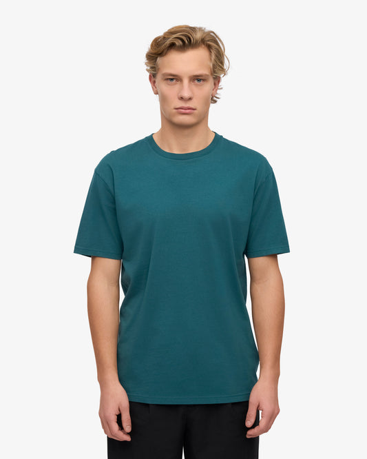 T-shirt manches courtes en coton bio | bleu vert "ocean green"