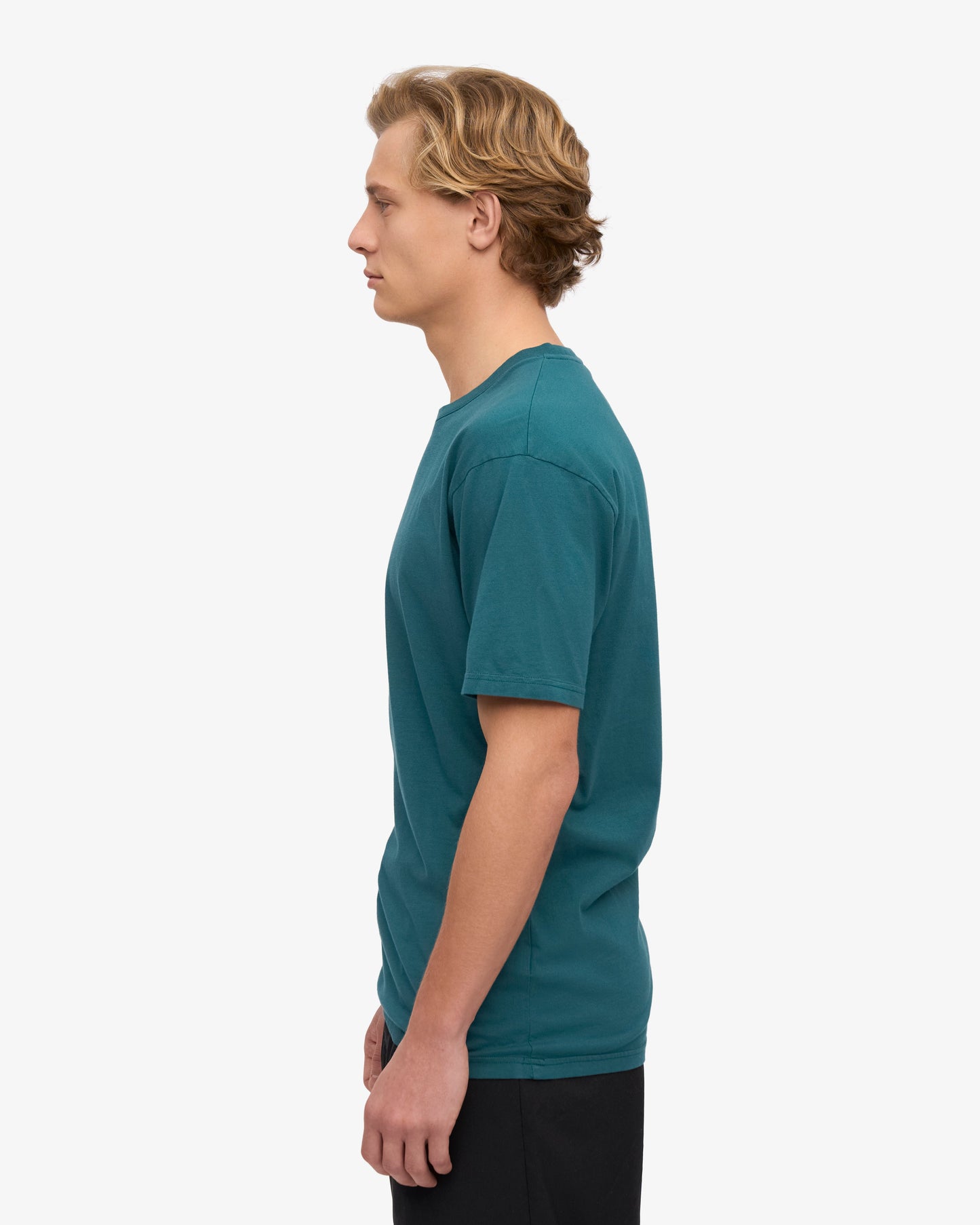 T-shirt manches courtes en coton bio | bleu vert "ocean green"
