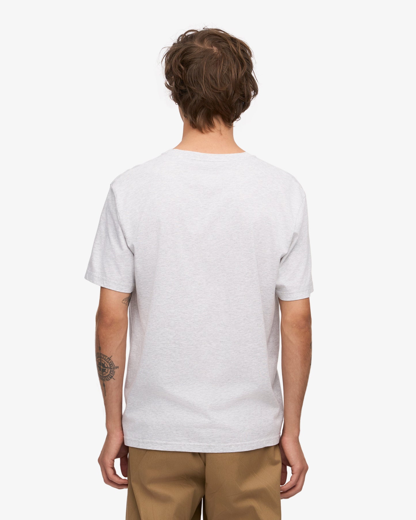 T-shirt manches courtes en coton bio | gris "snow melange"