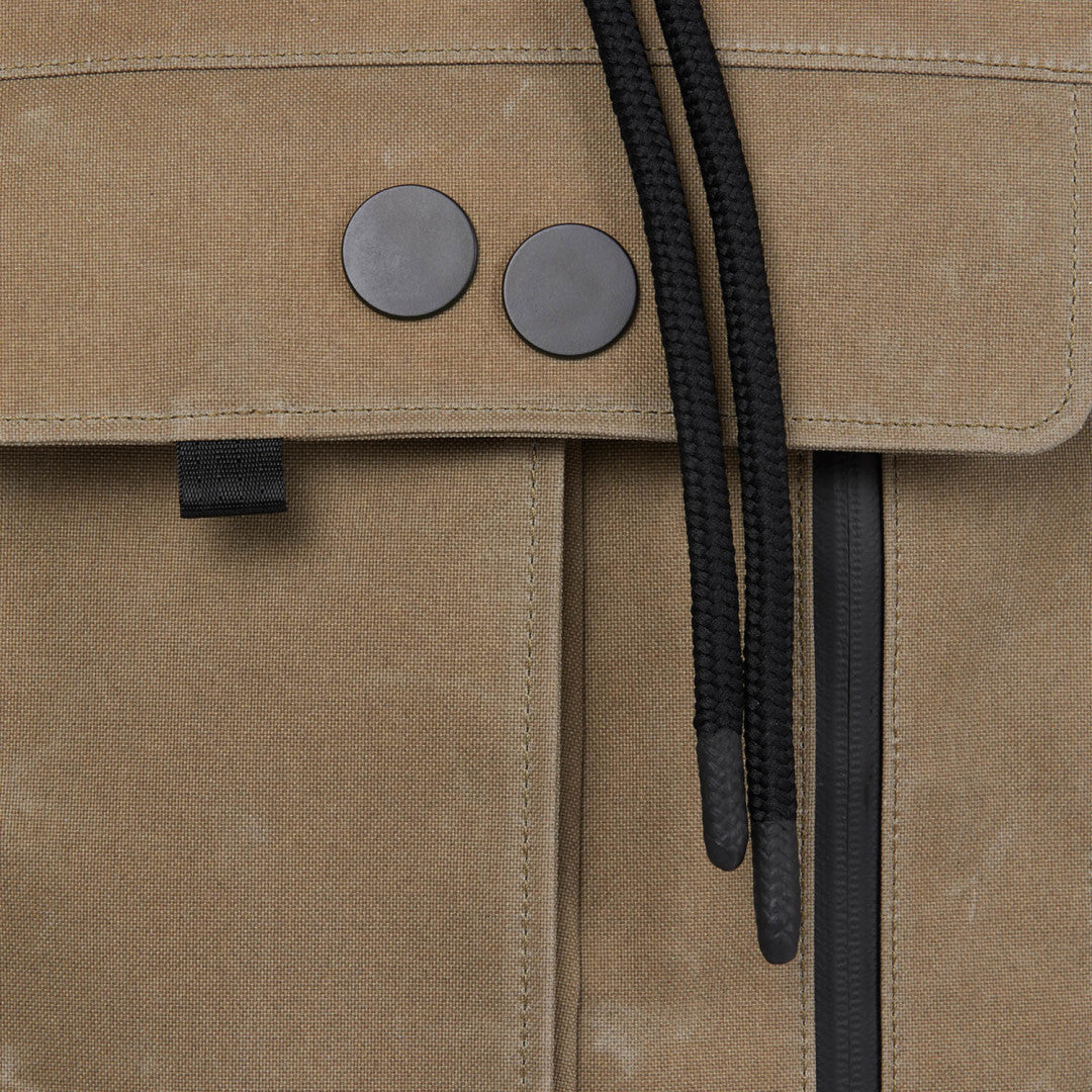 Sac à dos waxé marron recyclé - blok medium