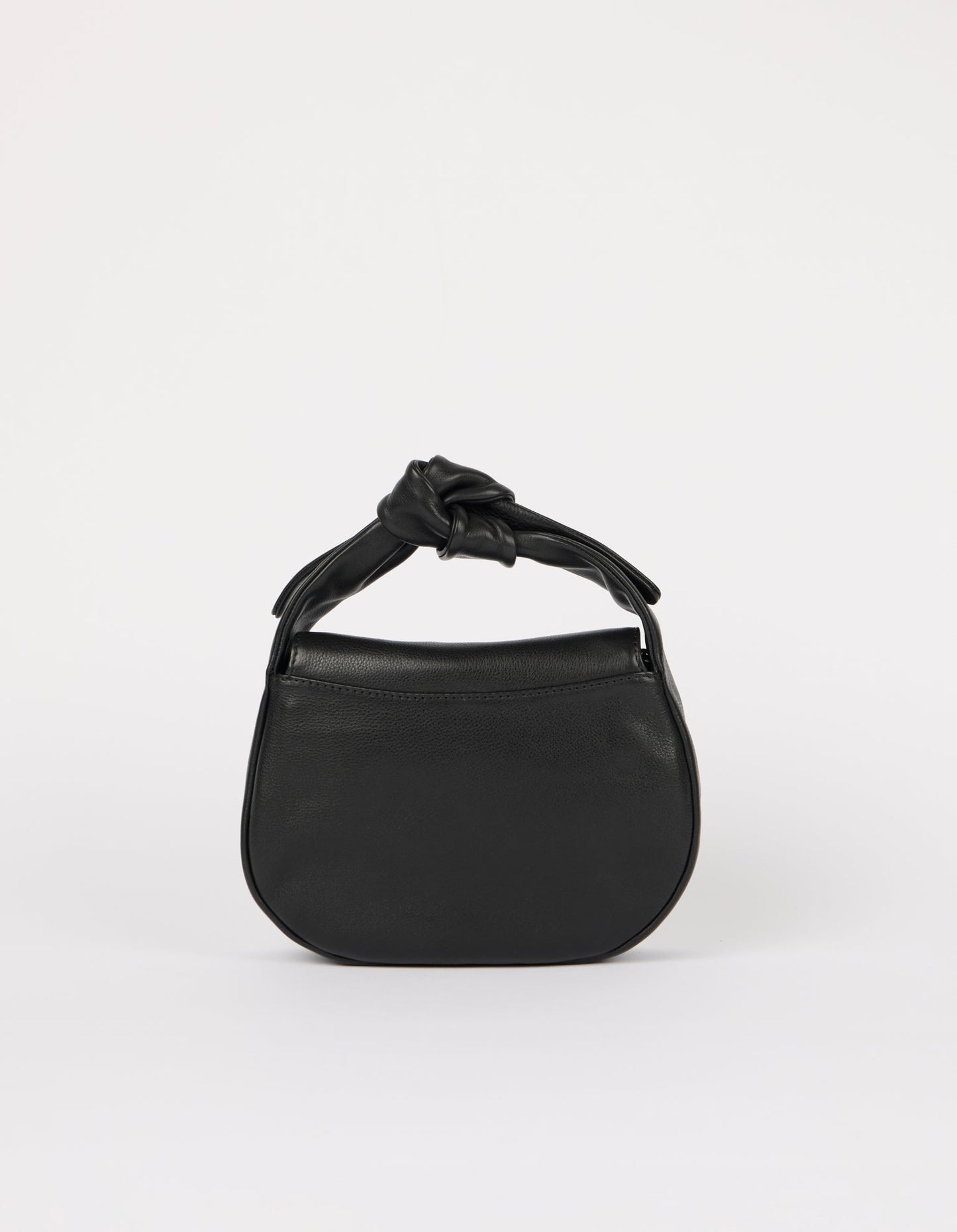 Sac à main en cuir certifié | noir " coco croissant black soft grain leather"
