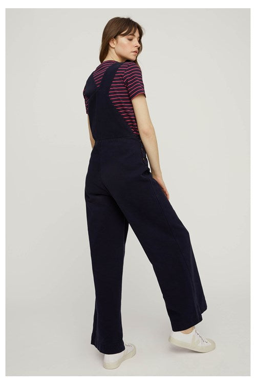 Salopette longue bleue en twill - Coco