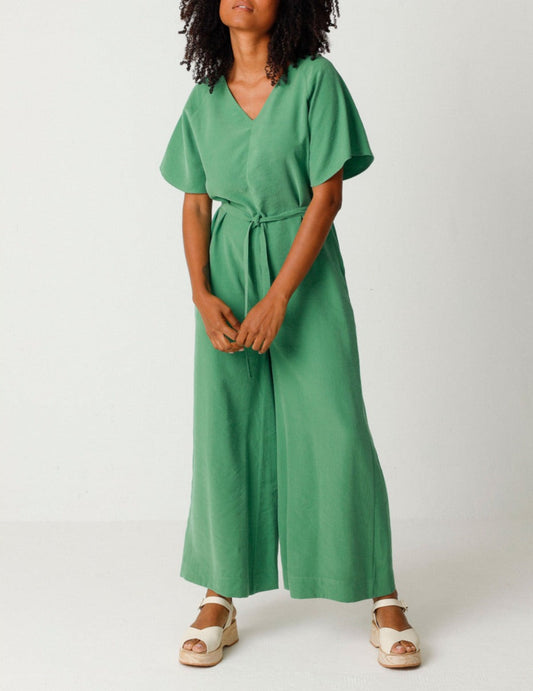Combinaison en tencel | vert "kaie jumpsuit grass green"