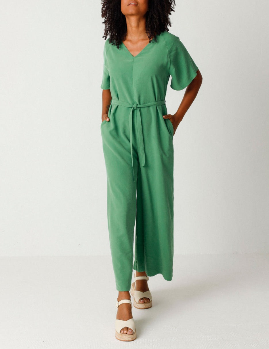 Combinaison en tencel | vert "kaie jumpsuit grass green"