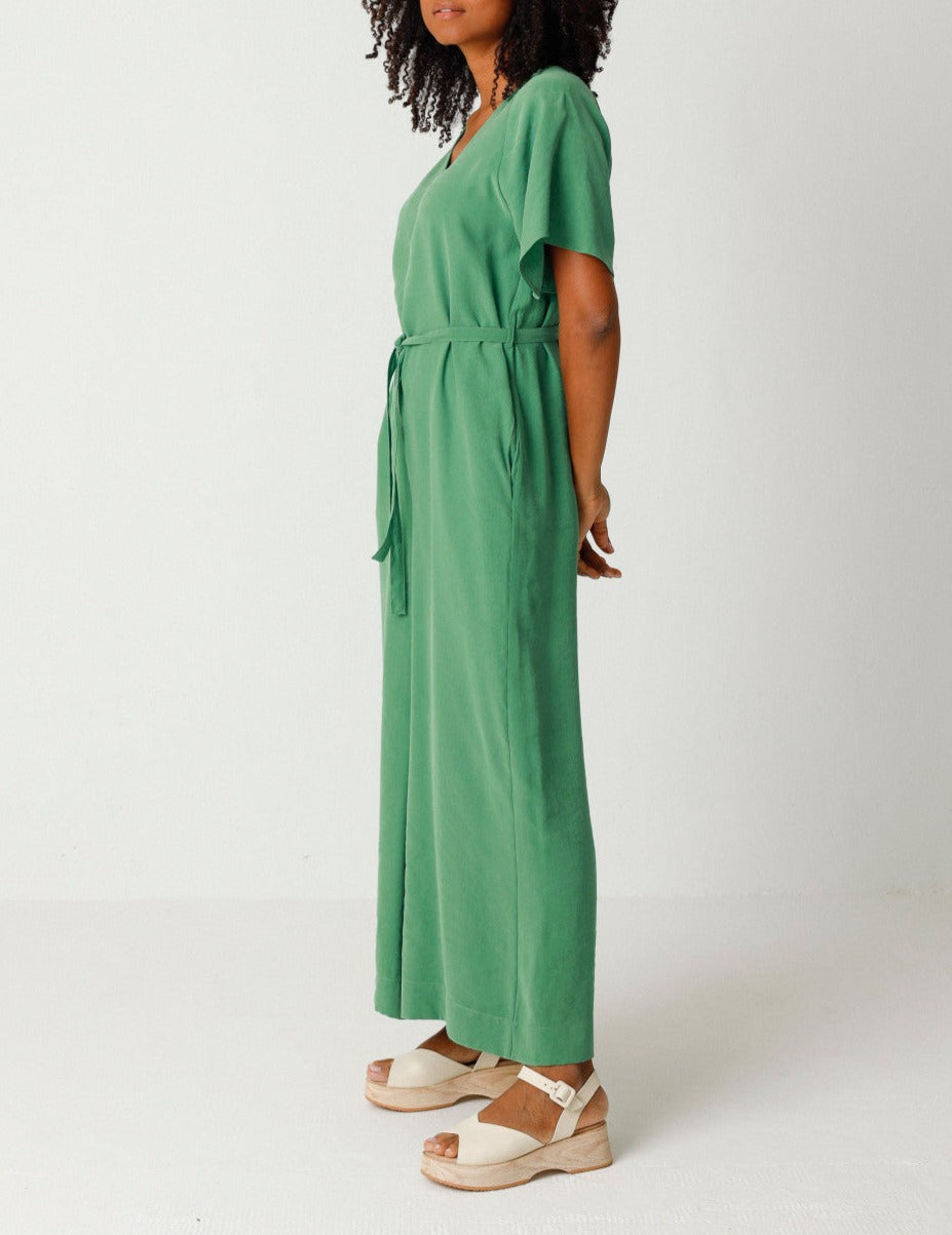 Combinaison en tencel | vert "kaie jumpsuit grass green"