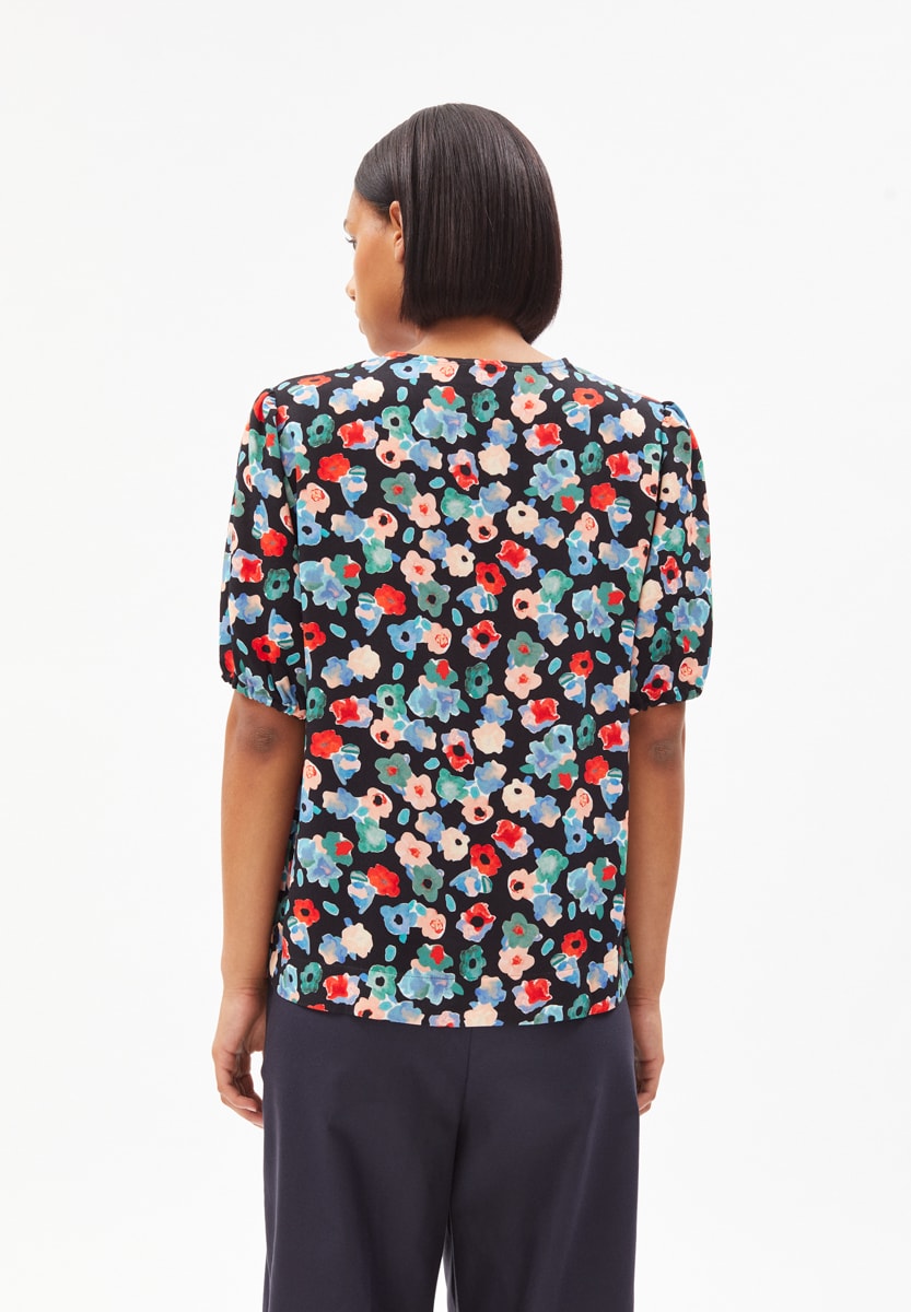 Blouse ample à motif en viscose Ecovero - coranaa sketch of