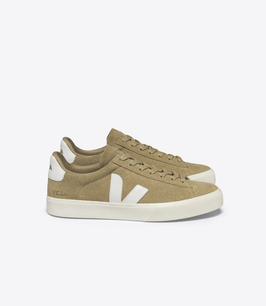 Baskets en suède et cuir sans chrome | beige "campo suede dune_white"