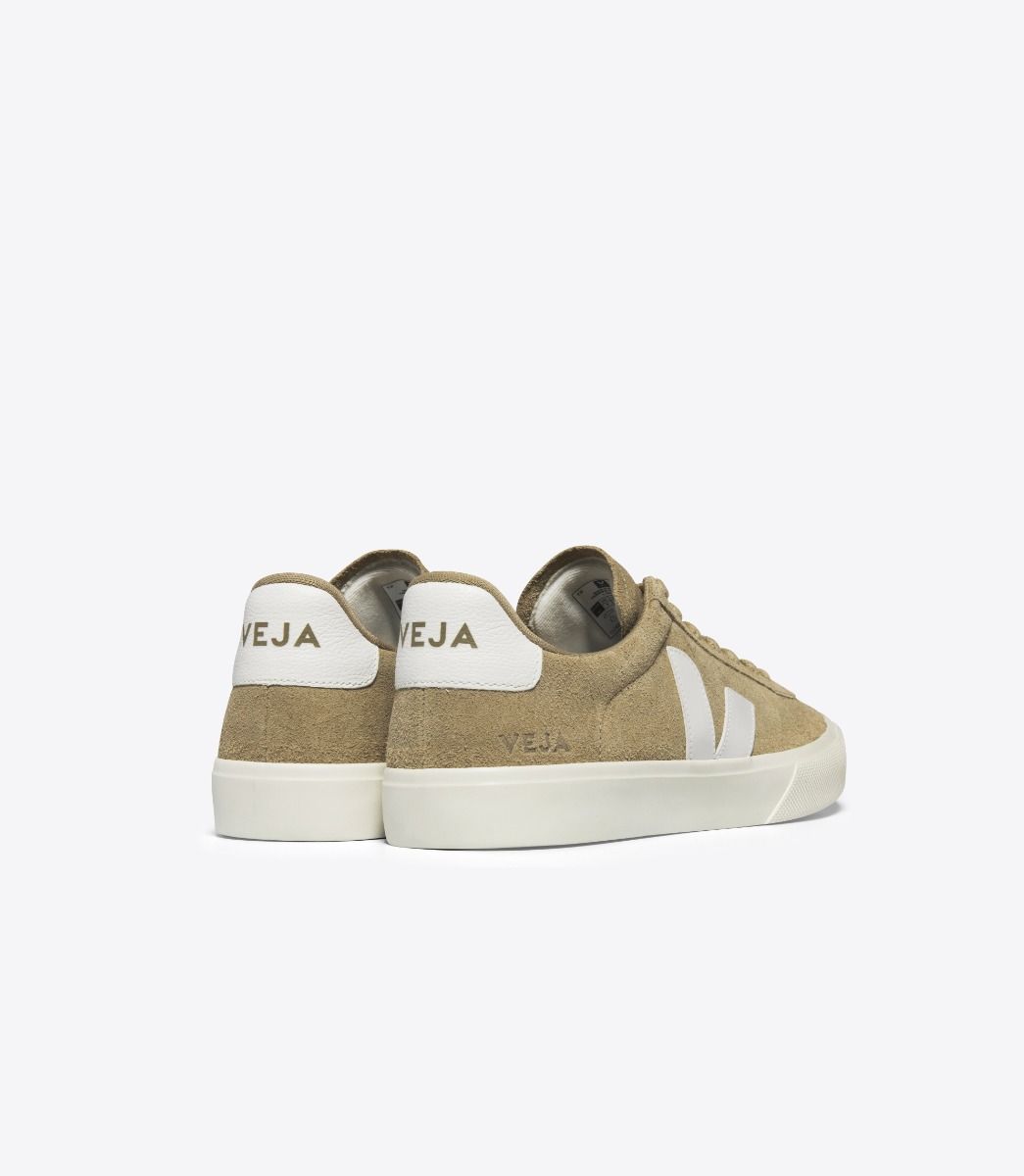 Baskets en suède et cuir sans chrome | beige "campo suede dune_white"