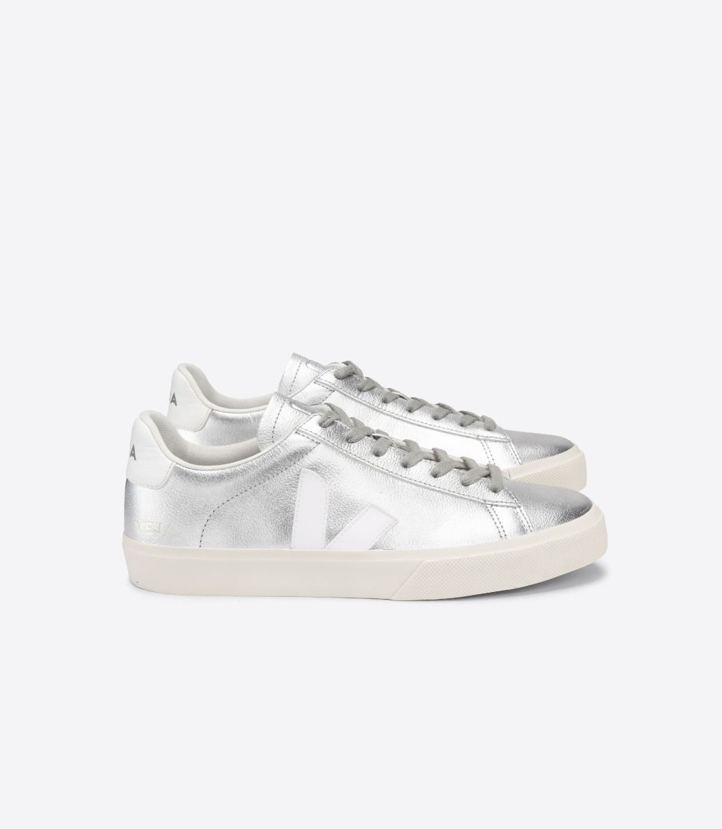 Baskets en cuir chromefree | argenté "campo silver white"