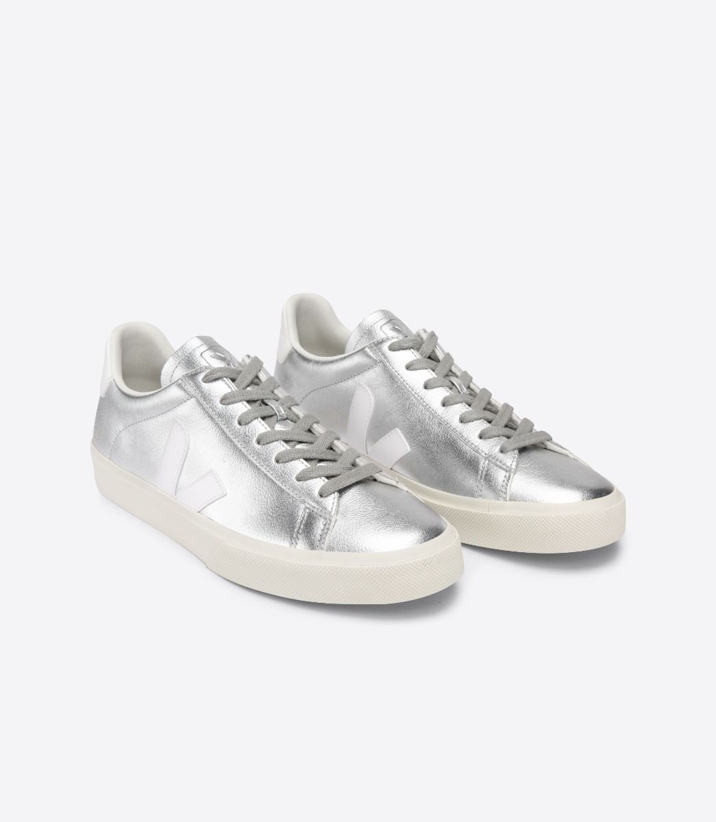 Baskets en cuir chromefree | argenté "campo silver white"