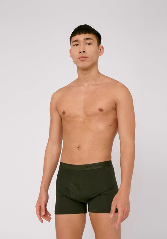 Pack 2 boxers vert foncé en tencel - dark green