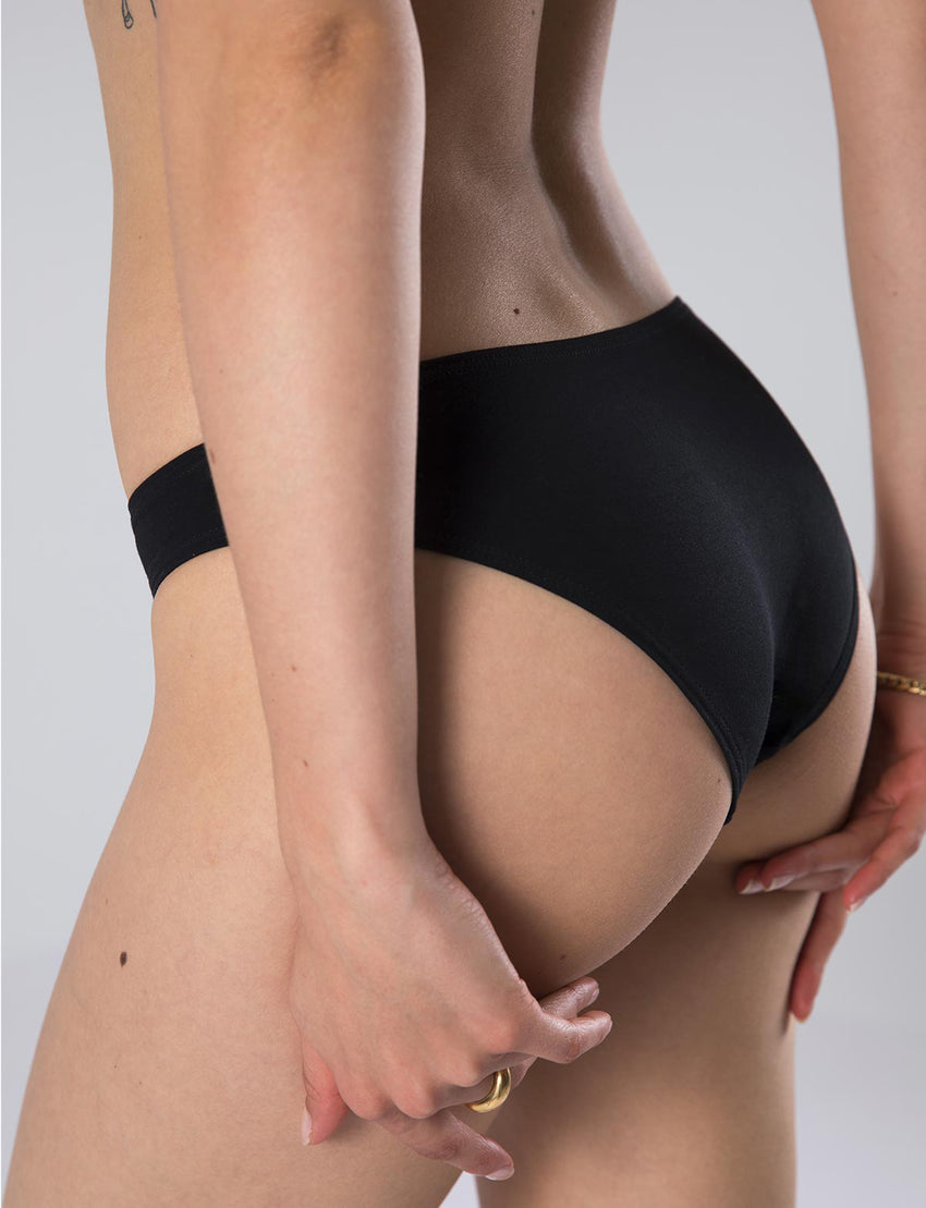 Culotte en coton bio | noir "anna noir ebène"