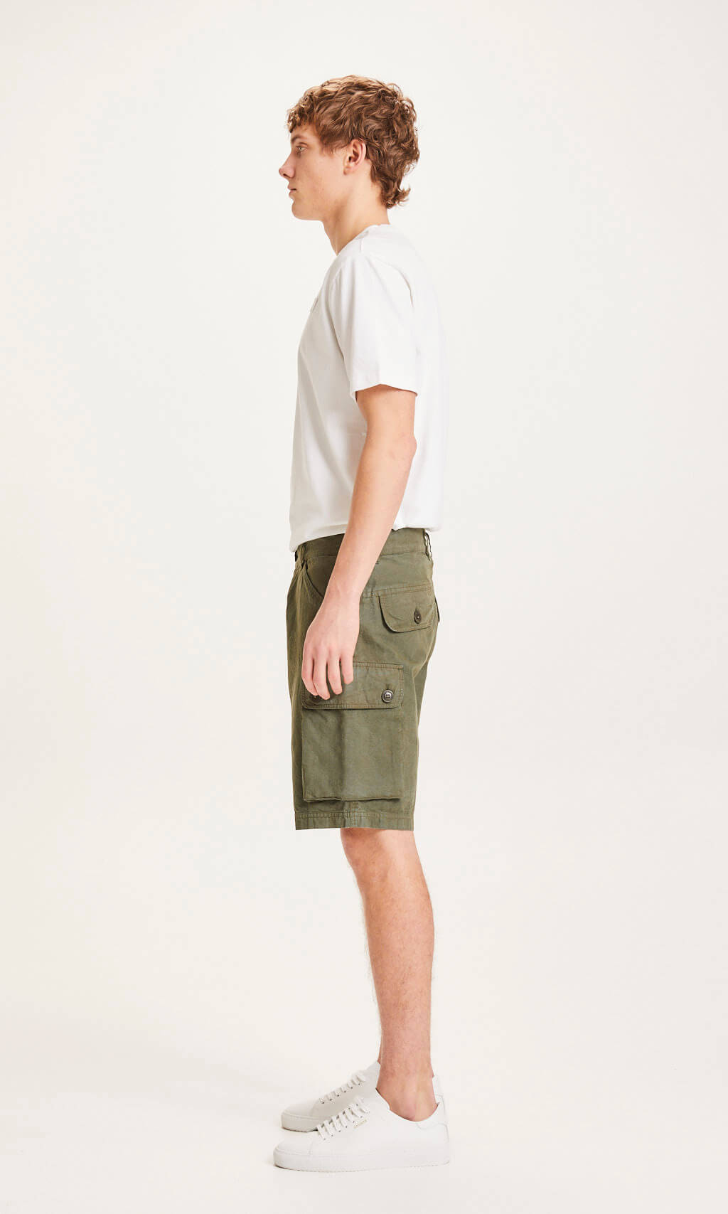 Short cargo vert forêt en coton bio - trek