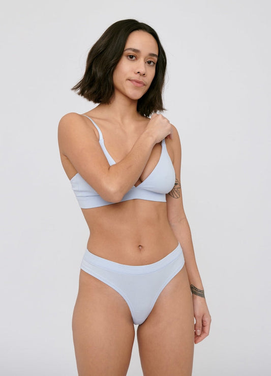Pack 2 culottes bleu clair en coton bio - Hipster light blue