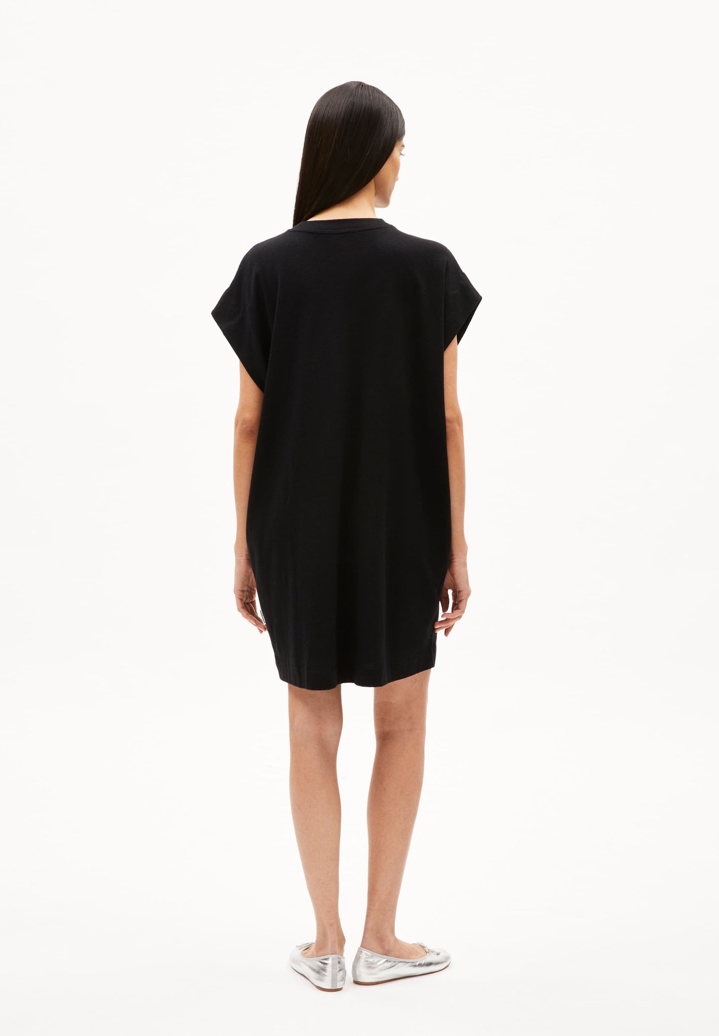 Robe ample en coton bio et lin | noir "daarixa linen black"