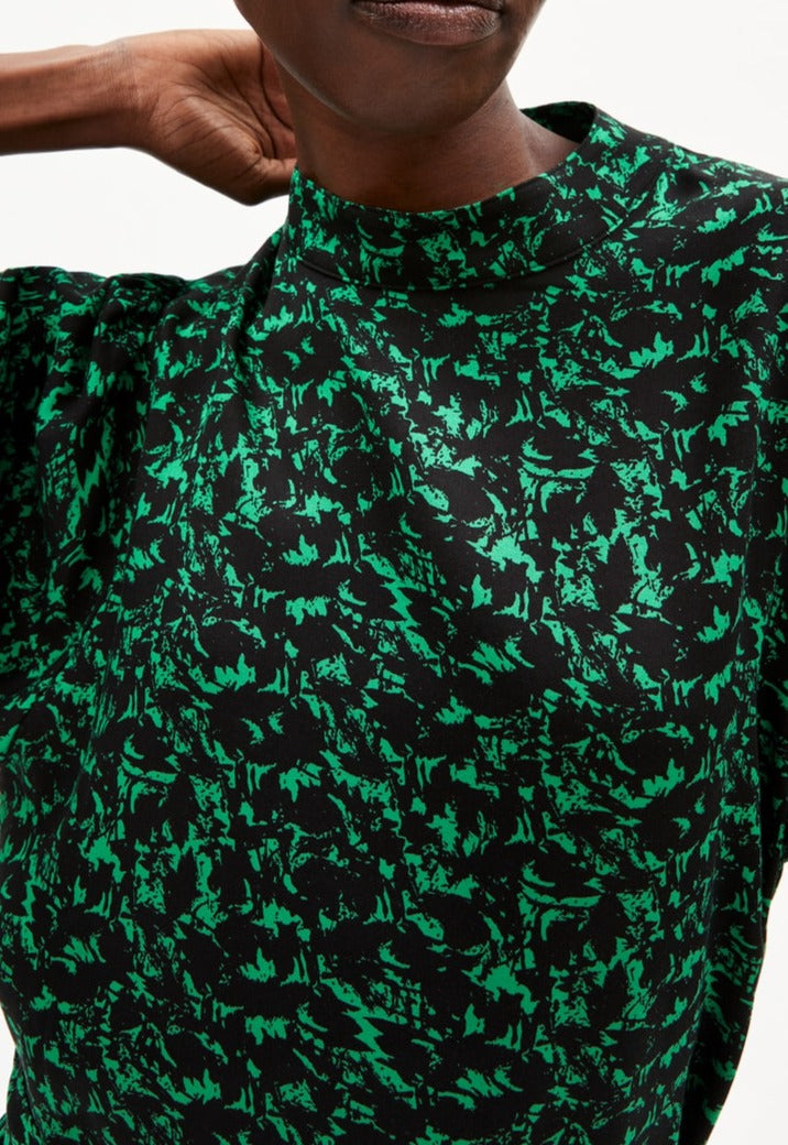 Robe longue à motifs en viscose ecovero - dagmaar abstract flash green