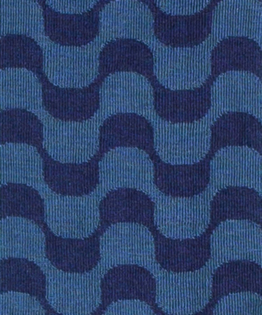 Chaussettes en coton bio et matière recyclée | wavy sea