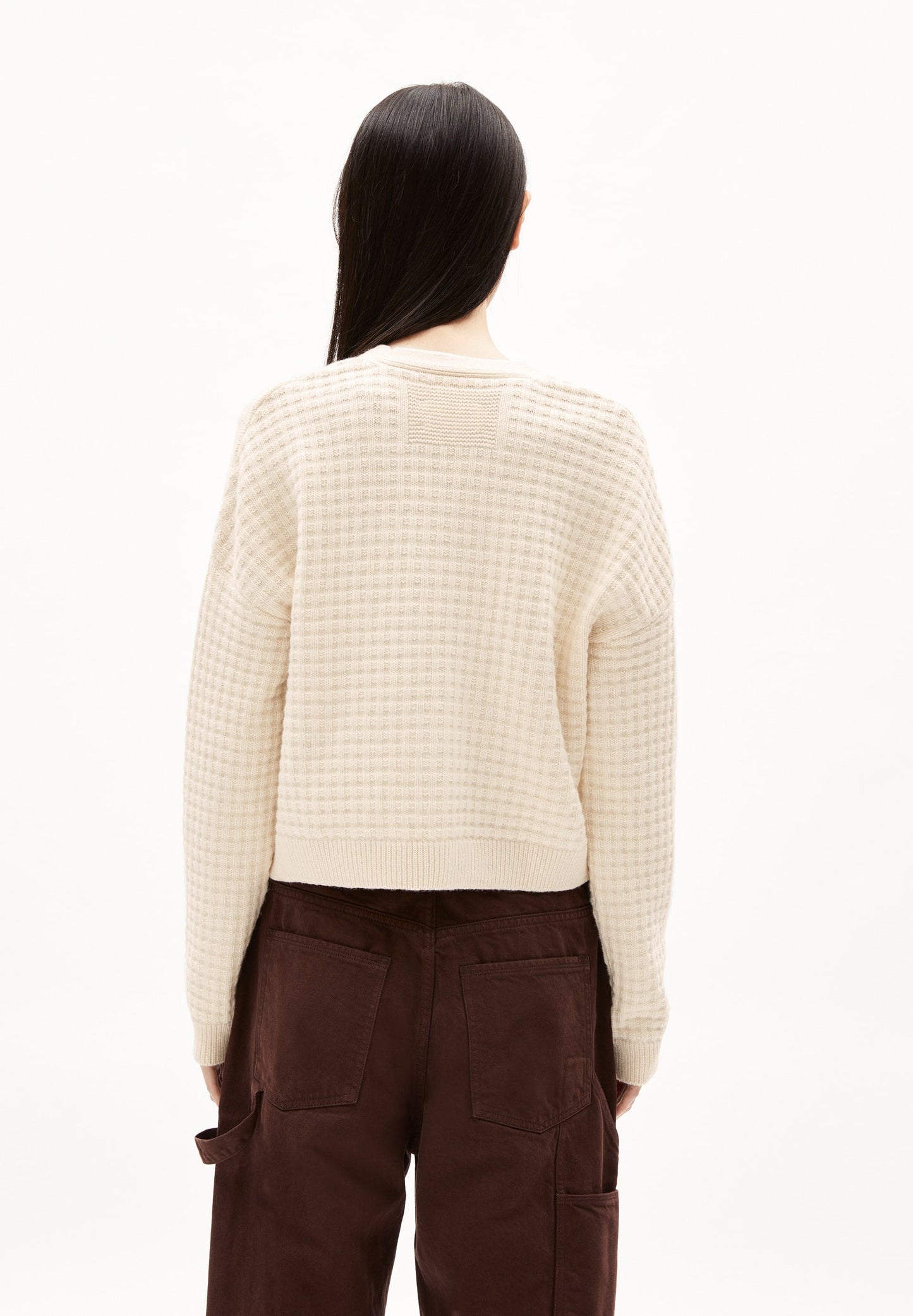 Cardigan en laine et coton bio | beige "damiraa lanacot - oatmilk"
