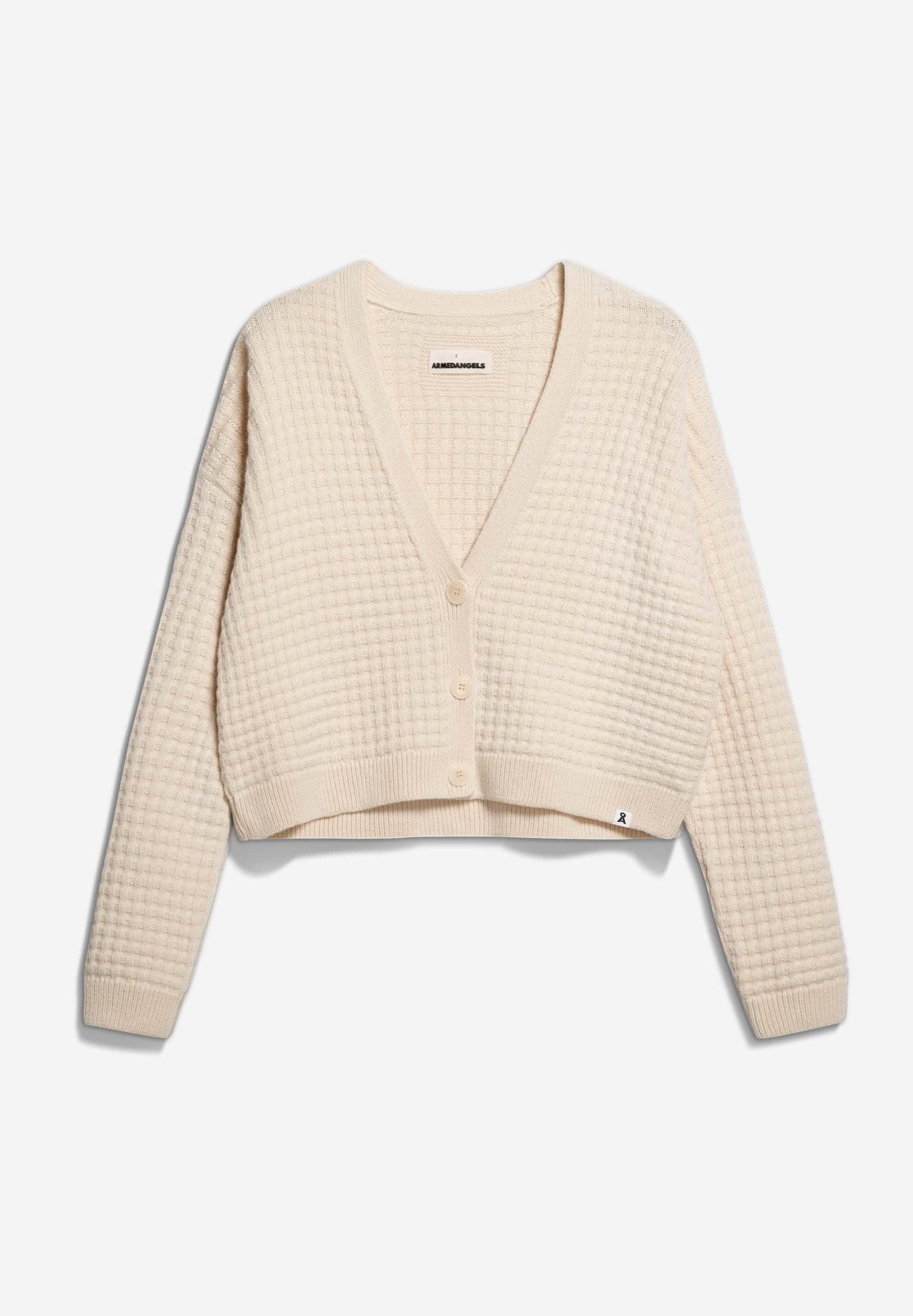Cardigan en laine et coton bio | beige "damiraa lanacot - oatmilk"