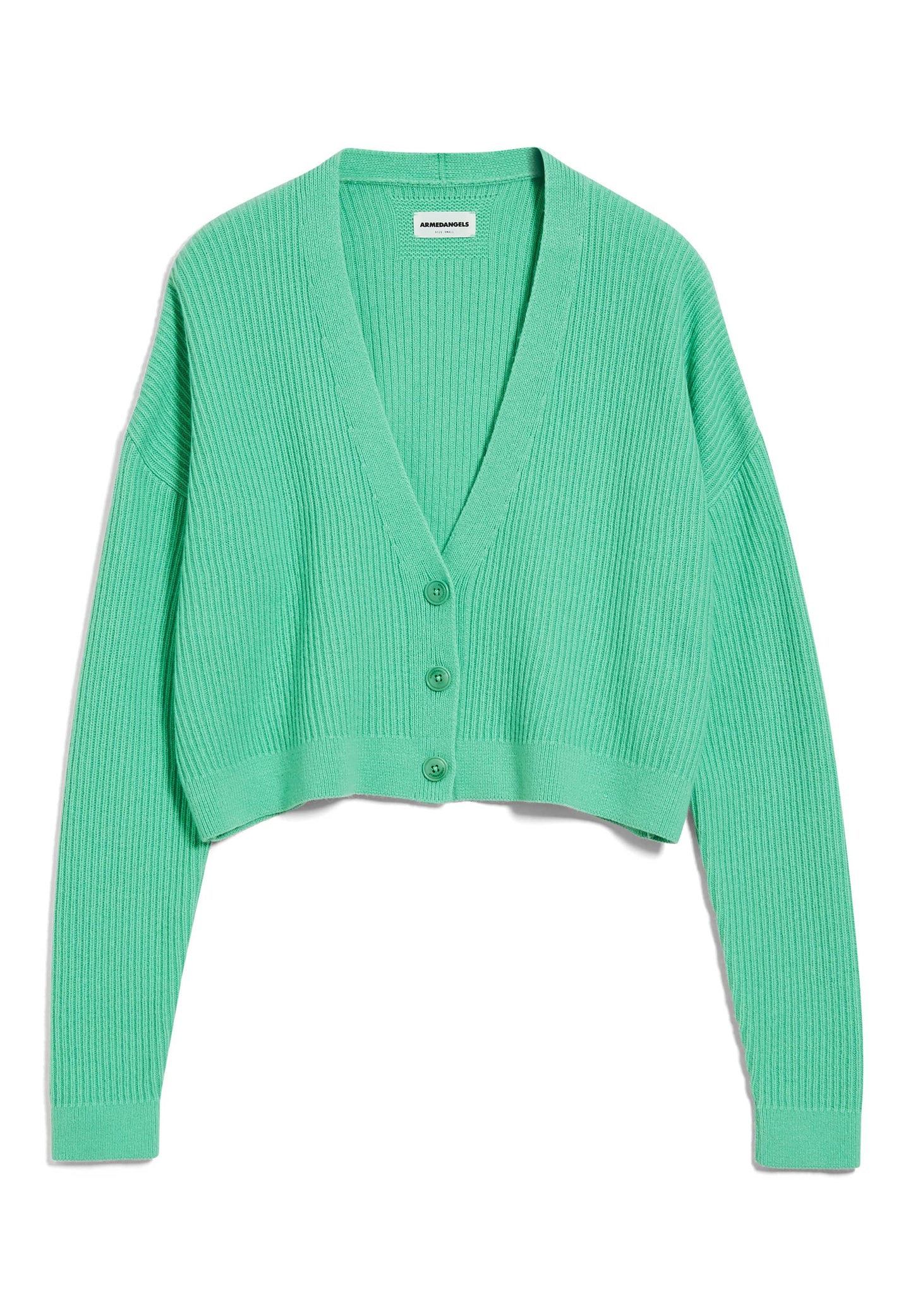 Gilet vert en ecovero, coton et laine bio - damiraa soft bright lime