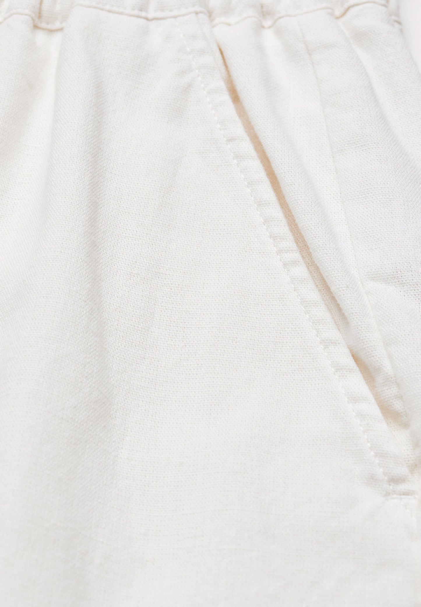 Pantalon blanc en coton bio et lin - daniaa lino off white