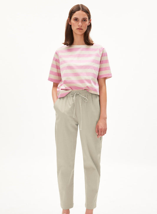 Pantalon carotte beige en coton bio - danyaa light desert