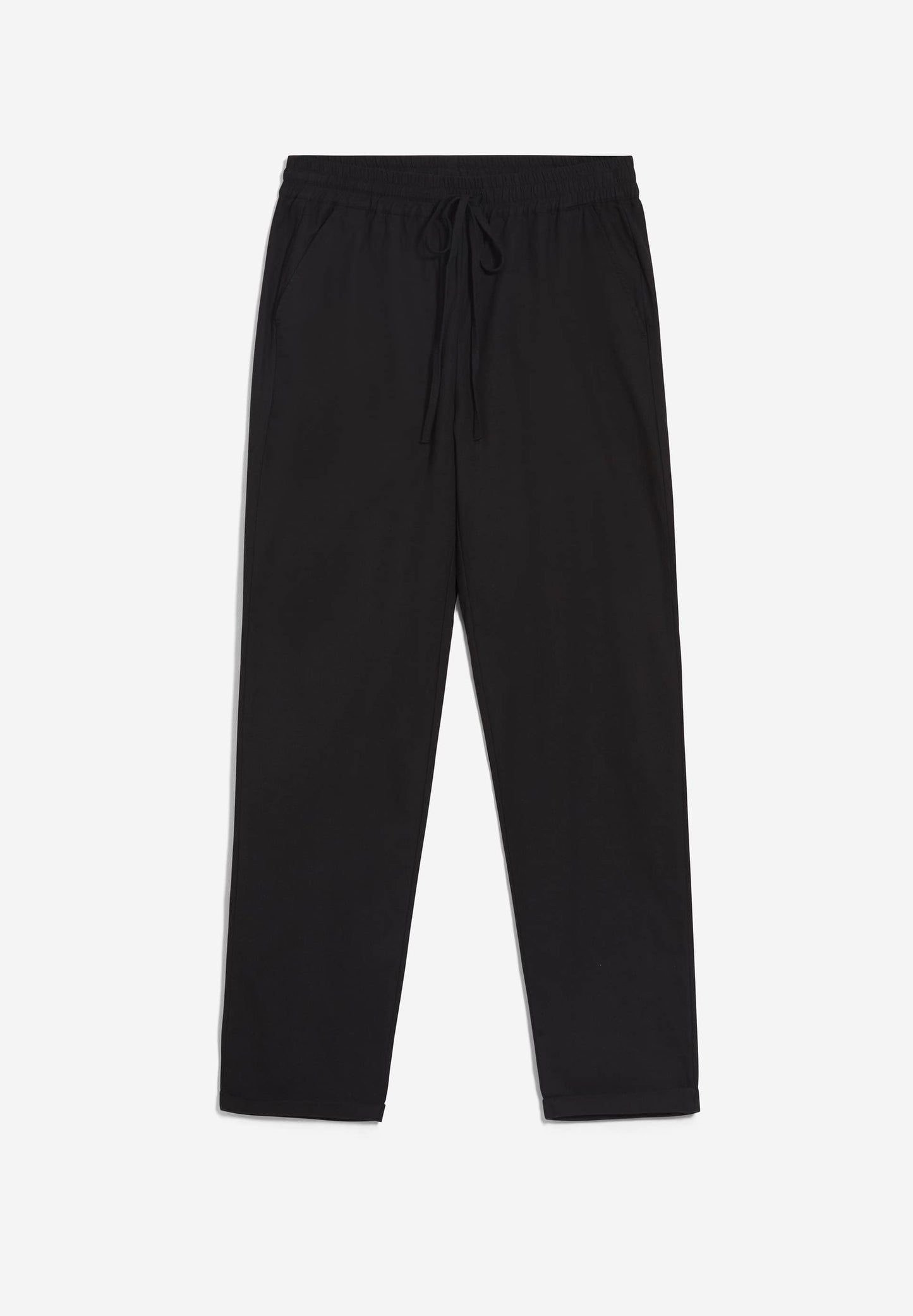 Pantalon noir en lin et coton bio - danyaa lino black