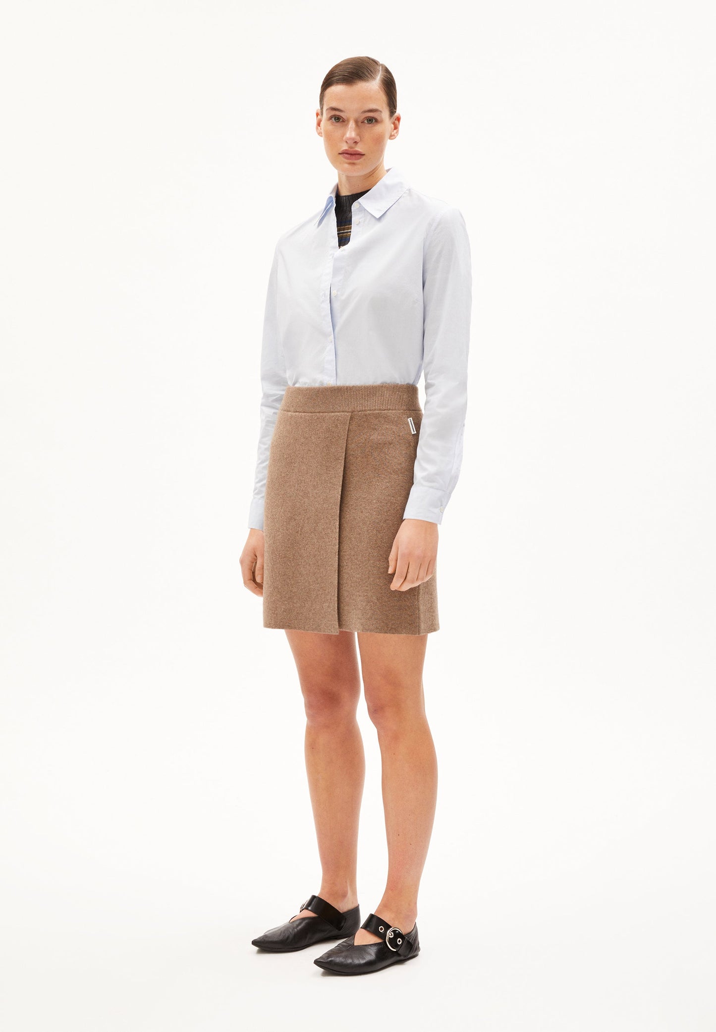jupe en laine bio | marron 'endarlaa - cinnamon dust melange'