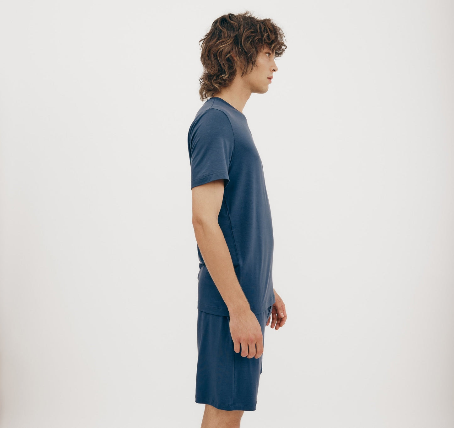 T-shirt en tencel | bleu "soft touch tee midnight blue"