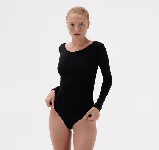 Body en tencel | Noir "tencel™ lite boat neck body black"
