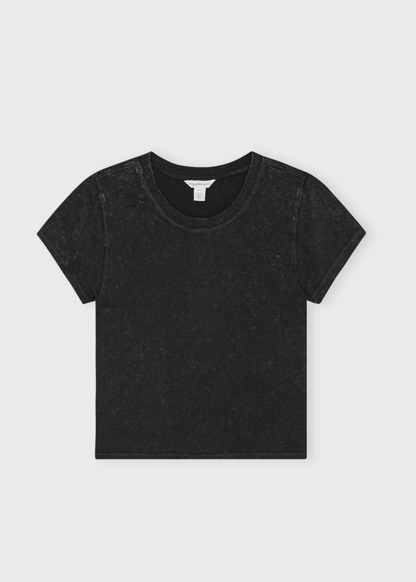 T-shirt court en coton bio | noir "core baby tee black"