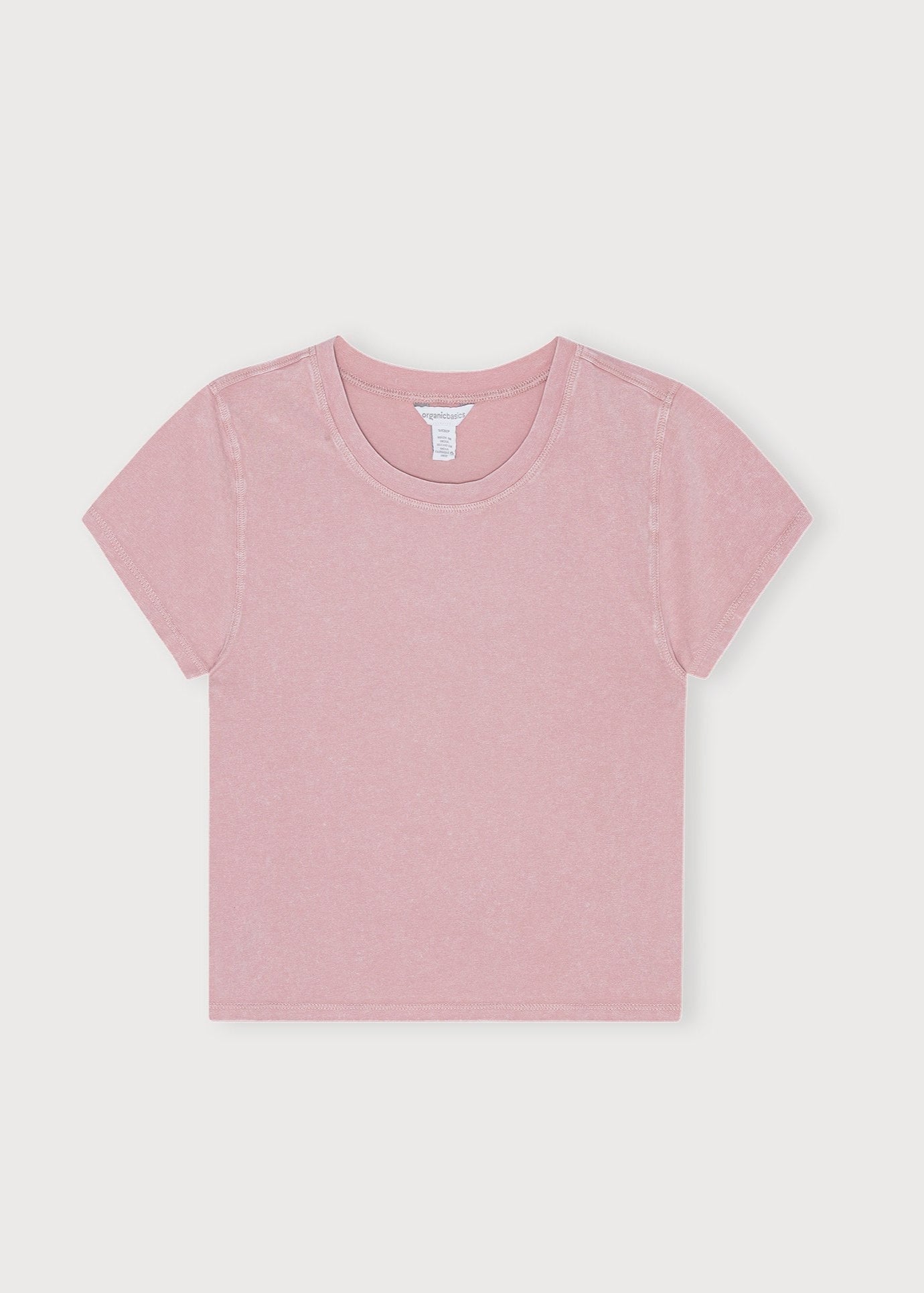T-shirt court en coton bio | rose clair "core baby tee - muted misty rose"
