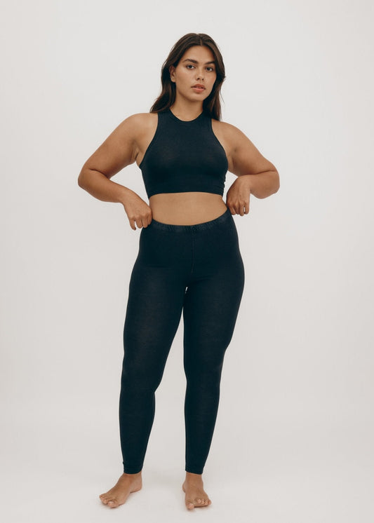 Legging en coton bio | Noir "core leggings black"