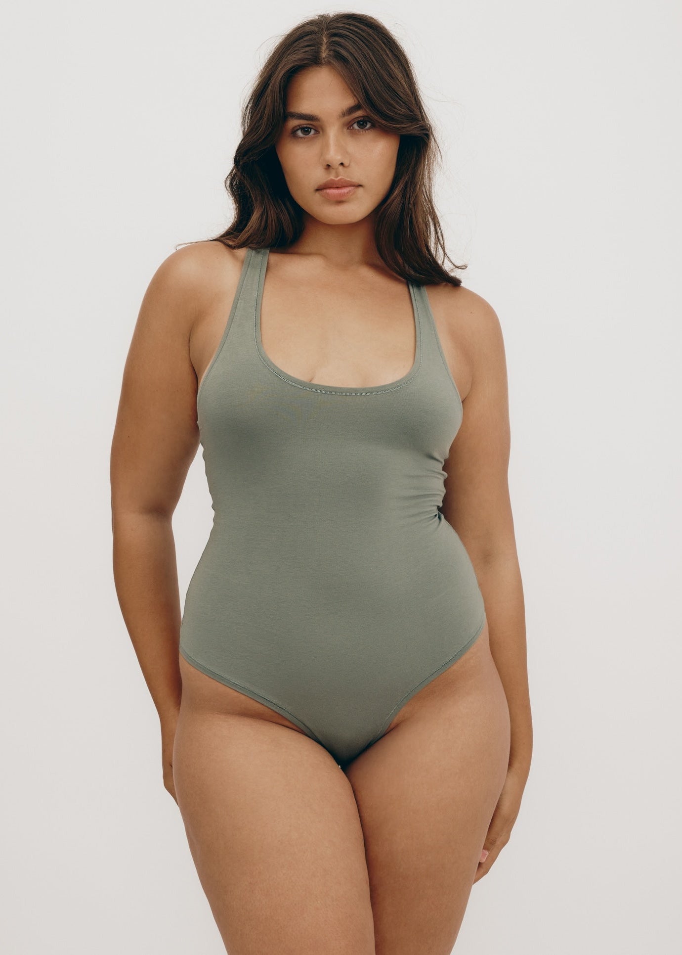 Body en coton bio | vert "flex bodysuit - seaweed"