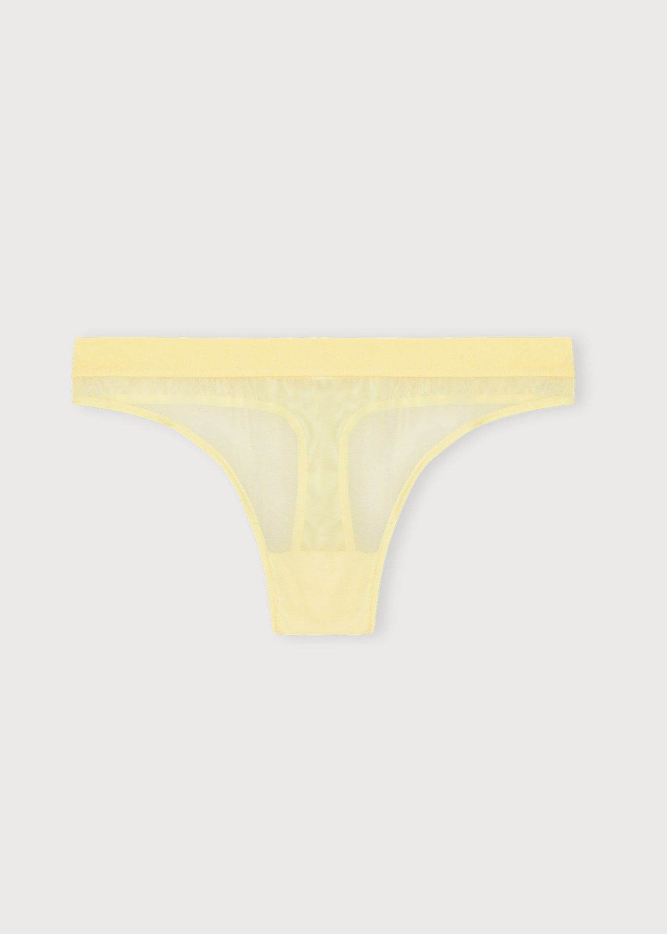 String en coton biologique | jaune "mesh thong - light lemon"