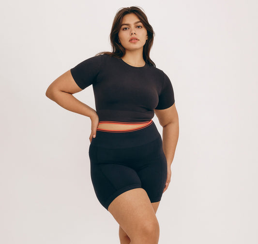 Short biker en ecovero | noir "luxe touch bike shorts black"