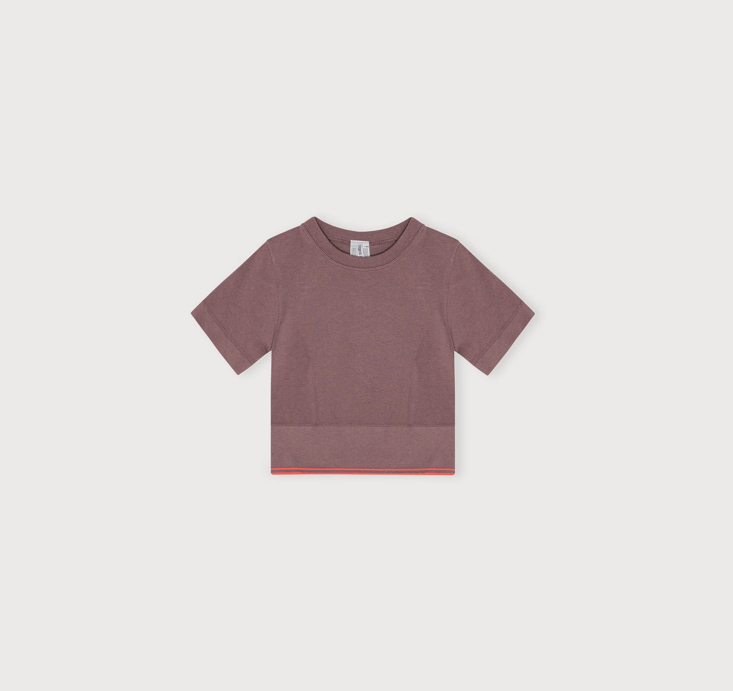 T-shirt maintien léger en ecovero | rose "luxe touch crop tee rose wood"
