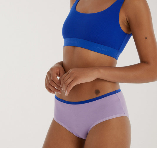 Culotte en coton bio | Lavande "core brief lavender"