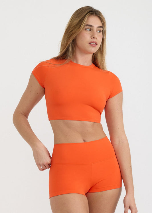 Shorty de bain en matières recyclées | "swim bikini shorts - blood orange"