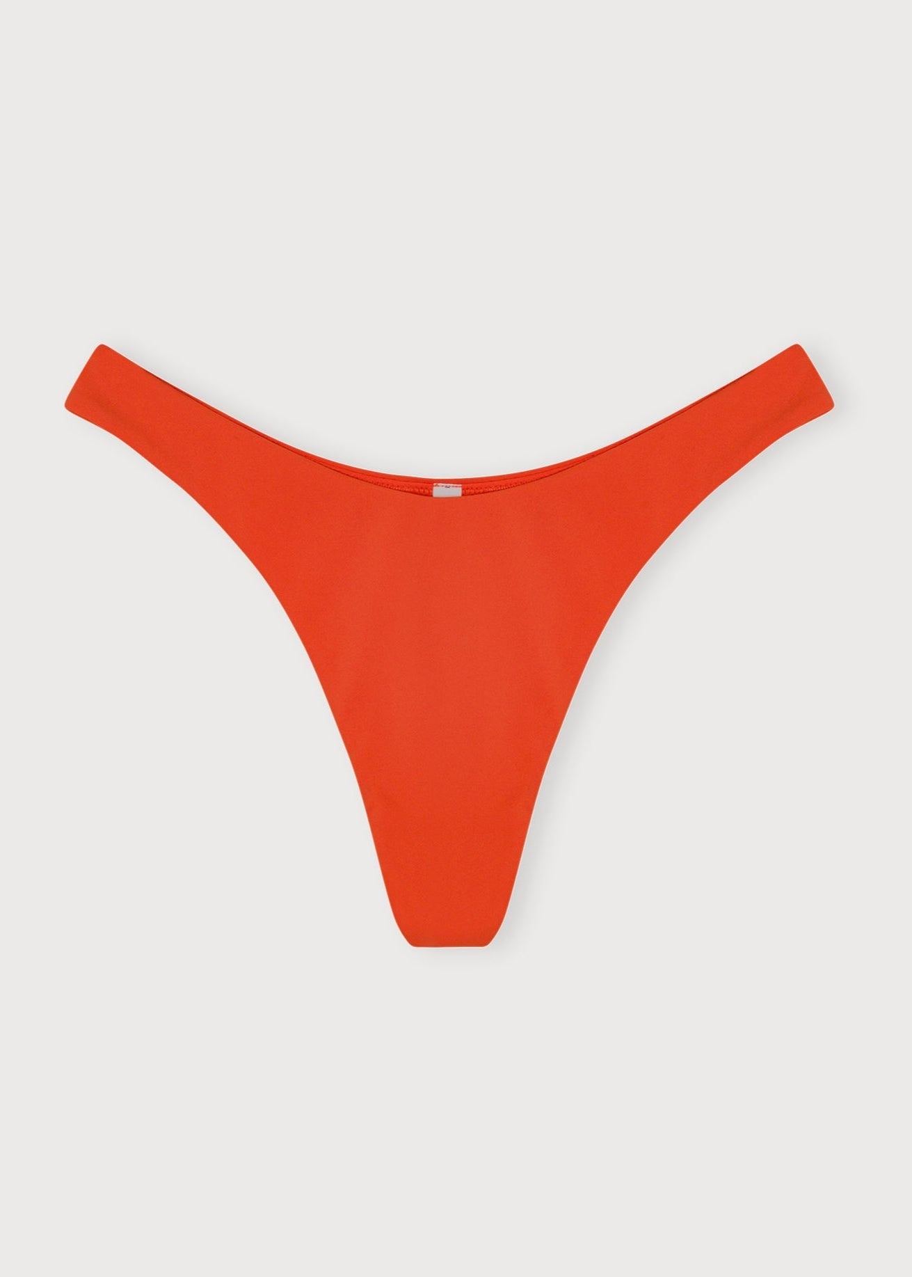 Bas de maillot en matières recyclées | orange "swim high-leg bikini thong - blood orange"