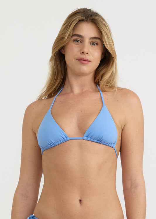 Haut de maillot en matières recyclées | bleu "swim triangle bikini top - dove blue"