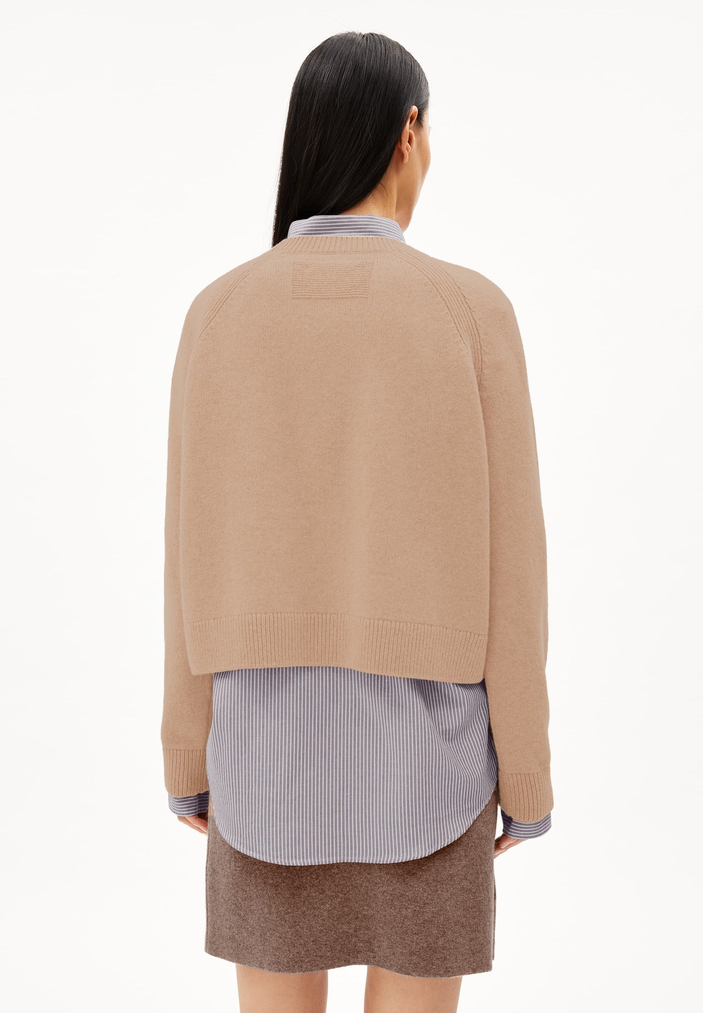 Pull en laine bio mélangée | beige "diliriaa reglana - cinnamon dust melange"