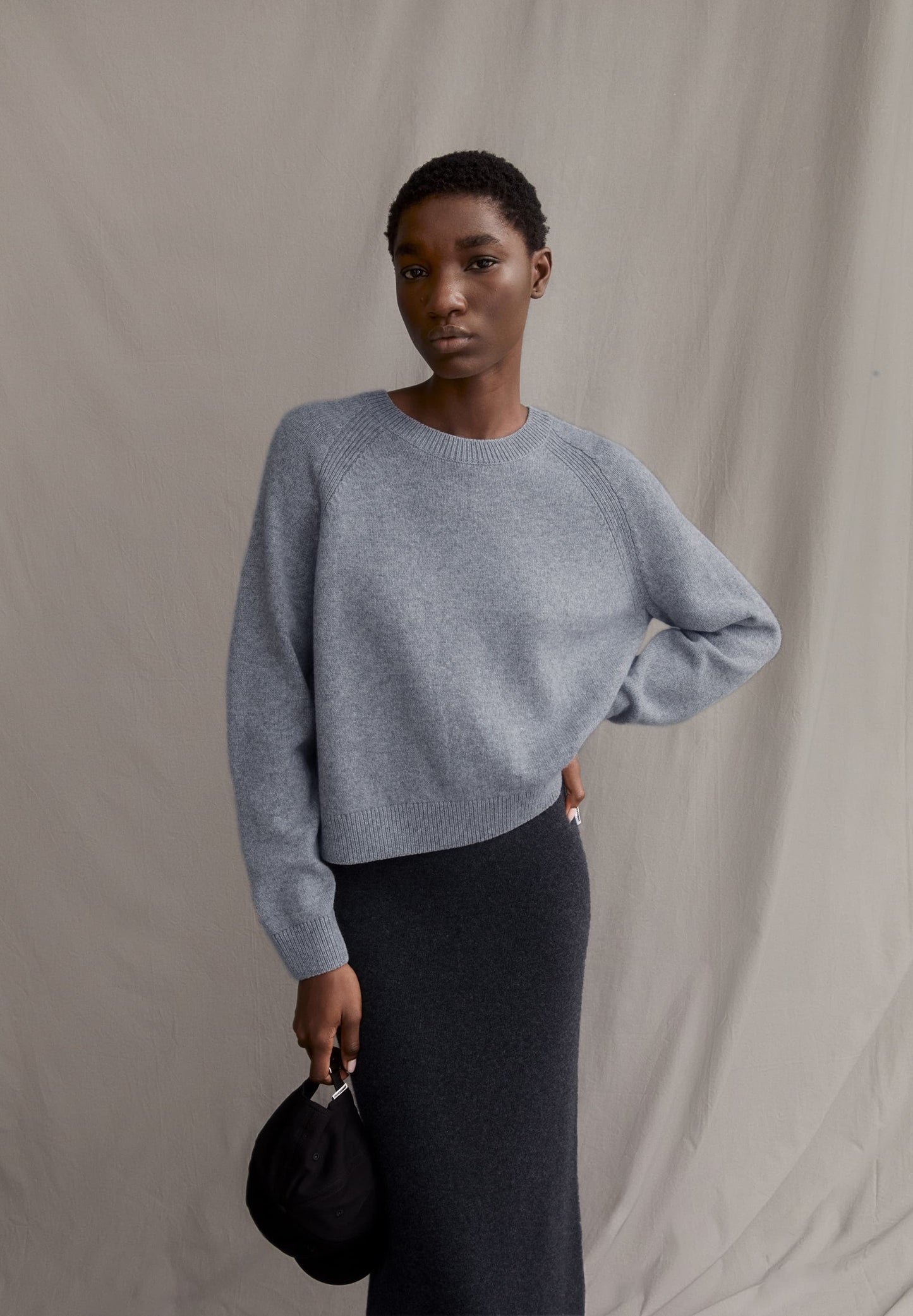 Pull en laine bio | gris "diliriaa reglana - light grey melange"