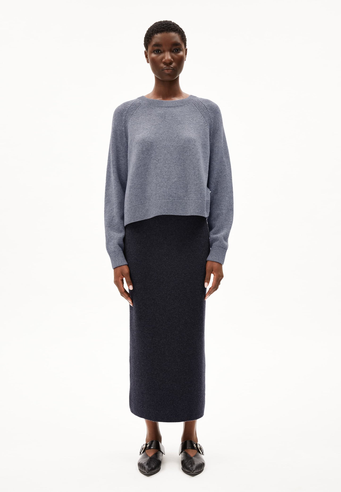 Pull en laine bio | gris "diliriaa reglana - light grey melange"